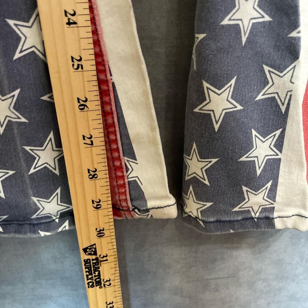 Free People Red, White, and Blue Star Flare Pants - Picture 5 of 8